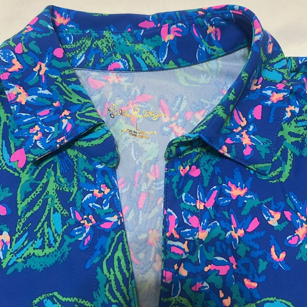 Lilly Pulitzer Button-Up Blouse size L like new - Picture 2 of 6